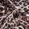 Tela Satinada Estampada Leopardo Seda Sintética No Elástica Caída Retro Sedas y Satines Decorativo Pañuelo de Seda para Cheongsam Turbante Tocado