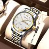 Reloj de Hombre Transfronterizo Crnaira Reloj de Cuarzo Luminoso Impermeable Correa de Acero Exportación Venta al por Mayor Modelo Caliente Dropshipping