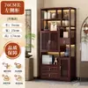 Estantería de Madera Maciza Estilo Chino para Exhibición de Té, Gabinete de Almacenamiento Adorno Divisor para Sala de Té, Gabinete de Exhibición para Juego de Té