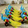 Lámpara Artificial de Animales para Exteriores de Fibra de Vidrio y Resina Luminosa Forma de Pavo Real Pequeño Diseño de Iluminación para Parques Lámpara Paisajística Creativa