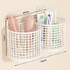 Estante de almacenamiento para baño, organizador de peines, solución de almacenamiento de pared para lavabo de baño, soporte para cepillo de dientes y pasta de dientes