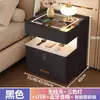 Mesita de noche inteligente para uso en dormitorio, multifuncional, flotante, de lujo ligero, diseño simple, con cerradura de contraseña por huella dactilar