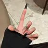 Arte de Unhas Artesanal de Alto Padrão com um Estilo Escuro, Doce e Cool, Pontas de Unhas Postiças Longas Brilhantes Que Realçam a Pele, Produto Acabado Removível