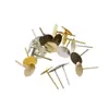 Brincos de Tarraxa Metálicos Redondos e Planos 4-10mm Joias Artesanais DIY Acessórios Materiais Atacado