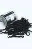 Ligas para el cabello negras de alta elasticidad y duraderas en lata para niñas, bandas para coleta que no dañan el cabello, pequeños accesorios para el cabello para niños, en stock para venta al por mayor