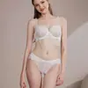 Lencería Sexy Francesa Europea Verano Fina Chica Pura Deseo Lencería de Encaje Busto Grande Hace Más Pequeño Conjunto de Lencería Talla Grande