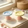 Tazones de mascota de dibujos animados al por mayor, tazones de cerámica para gatos, tazones elevados para gatos, tazones para perros, tazones de comida, tazones para latas de comida para gatos, recipientes para comida de mascotas