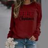 2025 Aliexpress Wish Ebay Amazon Comercio Exterior Estación Independiente Sudadera de Mujer Lisa Floral Cuello Redondo 222