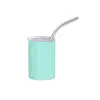 Taza mini de acero inoxidable de 3 oz para licores, taza de coche portátil, taza de café con pajilla de vacío para sublimación