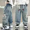 Ropa Infantil para Niños Jeans de Otoño Nuevos Elegantes Pantalones Largos Pantalones Holgados Atractivos de Primavera y Otoño Venta al por Mayor Transfronteriza Modernos