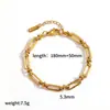 Pulsera Cadena de Acero Inoxidable 304 Transfronteriza Personalizable Joyería DIY Accesorios Chapado en Oro de 18K Hebilla Ot Pulsera de Acero de Titanio Pulsera