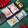 Bolsa de embalaje crujiente con copos de nieve frescos y pequeños al por mayor de fábrica, bolsa para hacer galletas, bolsa transparente esmerilada para hornear, bolsa crujiente con copos de nieve