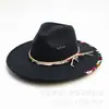 Tendencia de personalidad de la moda europea y americana transfronteriza sombrero de fieltro diseño original sombrero fedora temperamento británico sombrero de lana outlet de fábrica