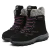Nuevos zapatos de pareja 2021 botas de nieve de caña alta con forro polar, botas de algodón gruesas y cálidas, cómodos zapatos de algodón de caña alta para madre talla grande