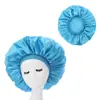 Gorro de Dormir Personalizado Transfronterizo de Amazon, Gorro Redondo de Satén Extra Grande con Ala Ancha, Gorro de Tejido de Punto de Satén para Mujer de Alta Elasticidad