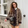 Ropa de mujer estilo europeo y americano más vendida en AliExpress transfronterizo: Chaqueta ZA de estilo americano, nueva, estampada, a la moda, de corte holgado, con borrego y estampado de leopardo