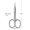 Tesoura para Cutícula em Forma de L, Ferramenta de Manicure, Removedor de Cutícula Pré-Cortado, Tesoura Pequena, Tesoura de Beleza em Aço Inoxidável, Tesoura de Unha, Aparo de Sobrancelha