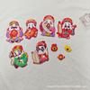 Parche del dios de la riqueza Xingshi para carcasa de teléfono móvil, Muñeco de dibujos animados, Accesorios DIY de Año Nuevo, Adecuado para Apple 15 gato de la suerte