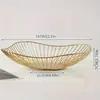 Cesta de frutas nórdica Ins, cesta de hierro sencilla para almacenar, decoración creativa para sala de estar, plato para dulces y aperitivos de frutas