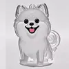 Colgante de Pelo de Mascota Cachorro Lindo Pelo Caja Transparente de Almacenamiento Forma de Gato y Perro Llavero Colgante Creativo