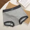 Pantaloncillos tipo bóxer grises pequeños de algodón puro para mujer con entrepierna antibacteriana, hipoalergénicos, de cintura media, alta elasticidad, sin costuras, tallas grandes