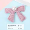 Pajarita de un solo color con cuentas y patitas, clip simple y lindo para decoración del cabello infantil, accesorios textiles, accesorios para joyería DIY