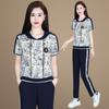 Conjunto de Roupa Esportiva para Mulheres, Verão Manga Curta, Elegante 2026 Verão Nova Marca Moletom com Capuz, Conjunto Casual Fino de Duas Peças