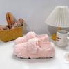 Beier versão coreana de sapatos de treinamento alemães mulheres 2024 inverno lã forrada cordeiro peludo botas de neve sapatos de algodão pai B3520