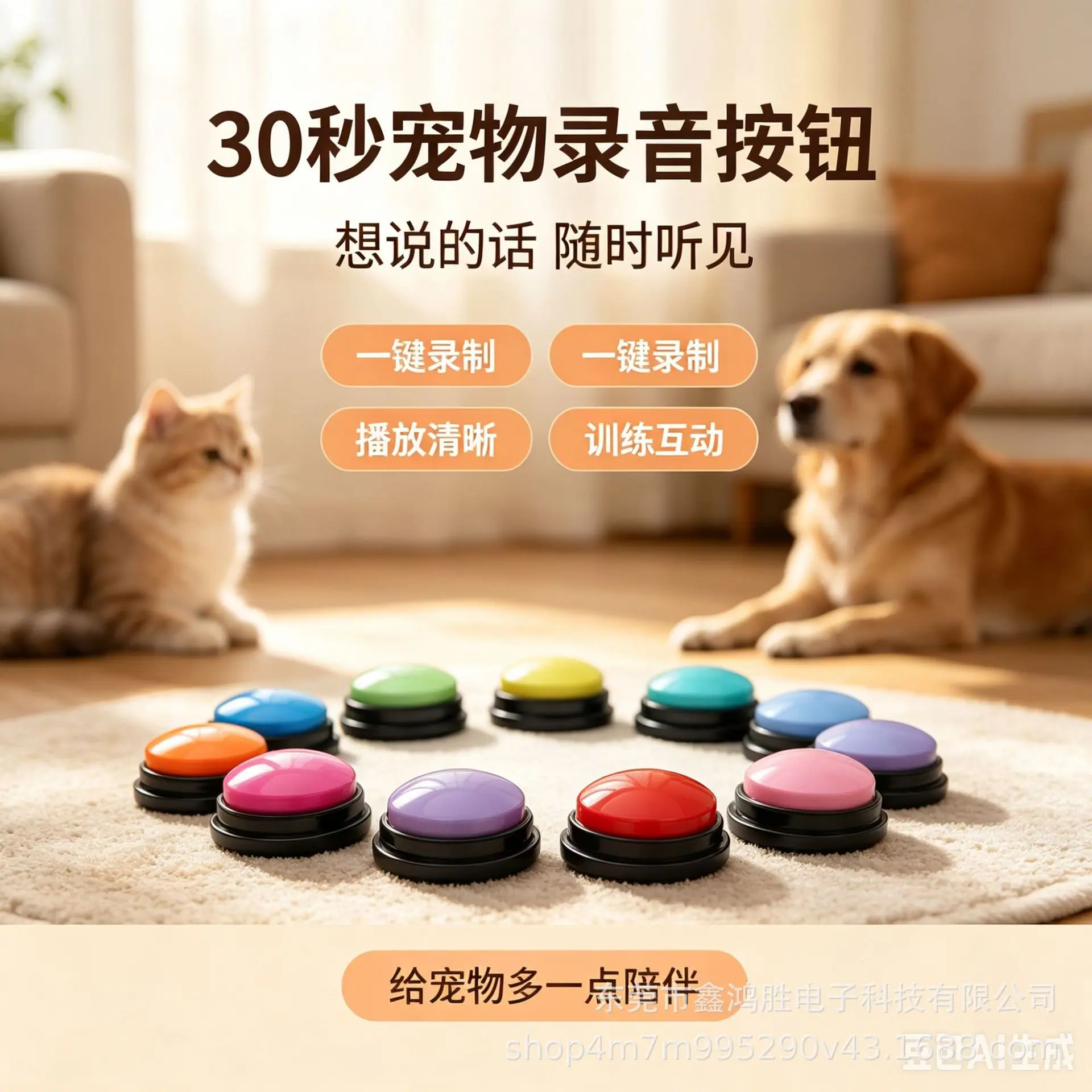 30秒宠物录音按钮主图及文案 (1)