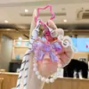 Colgante Llavero Lazo de Cristal Acrílico para Bolsos de Niñas, Llavero de Coche, Regalo Navideño al por Mayor