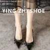 Sandalias Baotou 2026 Primavera/Otoño Nuevo Estilo Punta Fina Moño Tacones Altos Elegantes Moda Socialité Espalda Descubierta Zapatos de Salón Mujer
