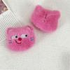 Colgante creativo de muñeco de gato de peluche con forma de corazón para niña, llavero, accesorios decorativos, joyería al por mayor