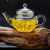 Bule de Vidro Aquecível Resistente a Altas Temperaturas Bule com Filtro Espessado Doméstico Kung Fu Bule de Chá Frutas Flores Conjunto de Chá