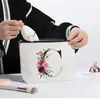 Bolsa de cosméticos con letra de Amazon, bolsa impermeable de lona con cremallera, bolsa de almacenamiento de cosméticos, bolsa de almacenamiento para artículos de tocador de viaje