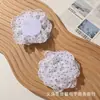 Moda INS estilo coreano borde deshilachado flores de lunares de organza accesorios para pinzas de pelo DIY adornos florales para vestidos