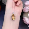 Colgante de citrino brasileño puro natural piedra natural color natural no es piezoeléctrico color horneado fuerte dinero todo cuerpo de red