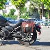 Coche musculoso Wolf adecuado para Vulcan S Kawasaki pequeño dios del fuego bolsa lateral bolsa lateral caja lateral retro modificación bolsa para casco liberación rápida