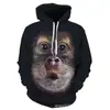 Moletom com capuz masculino casual, estampa divertida e interessante de orangotango em 3D, disponível para venda direta da fábrica.