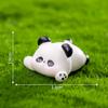 Micropaisaje creativo con un pequeño panda acostado, decoraciones para casa de muñecas, accesorios para bolsas ciegas, adornos pequeños para escritorio de coche.