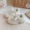 Zapatos Deportivos para Niñas 2026 Primavera/Otoño Estilo Nuevo Encaje de Perlas en el Borde Estilo Princesa Zapatos de Papá Niños Medianos/Grandes Elegantes