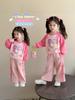 Traje de Primavera y Otoño para Niñas 2025 Nuevo Estilo Infantil Dibujos Animados Traje de Otoño Sudadera Casual de Moda para Bebé Conjunto de Dos Piezas