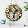 Listado de platos de madera de Pascua, placa de bienvenida de conejo para puerta, venta al por mayor, ambiente festivo, fondo, decoración de pared, artesanías de madera