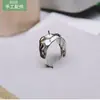 Accesorios de Perlas DIY Anillo Simple de Plata de Ley S925 Funda Vacía Accesorios Material de Funda para Anillo Hecha a Mano Pulsera Productos Semi-terminados