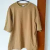 Ropa Japonesa para Hombre/Mujer Camiseta Casual Holgada Fresca de Cuello Redondo Pequeño Estilo Adelgazante Hombros Descubiertos Mangas Tres Cuartos 455359