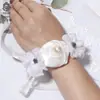 Productos de Boda Amados Flor de Muñeca para Boda Boda Novia Dama de Honor Hermanas Flor de Mano Flor de Muñeca Estilo Coreano Flor de Mano de Tela