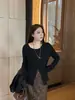 Talla Grande Moda Femenina Sentido del Estilo Old Money Chaleco de Cuero Otoño Temprano Nuevo Chica Gordita Chaleco Cardigan Delgado Gigante Top