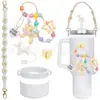 Accesorios Decorativos Stanley Correa de Mano de Cuerda Trenzada Estuche para Labial Llavero Duende Briqueta Funda de Silicona Antideslizante para Taza