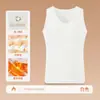 Chaleco Térmico Sin Costuras de Cuello en V para Hombre de 340g, Nuevo Estilo Otoño e Invierno, Chaleco Calentado para Hombre, Camiseta Interior sin Mangas
