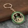 Llavero Colgante de Casa Más Vendido Transfronterizo Colgante Lindo para Bolso Llavero con Pedrería Chapado en Oro Fabricante de Regalos Venta Directa