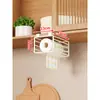 Portarrollos de Cocina sin Taladro Colgante para Gabinete Almacenamiento Multifuncional para Rollos de Papel Húmedo Caja de Papel de Mesa Artefacto